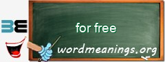 WordMeaning blackboard for for free